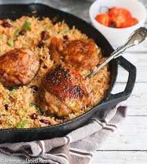 Caribbean Rice And Beans Immaculate Bites Jerk Chicken And Rice Jamaican Recipes Recipes