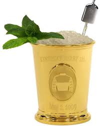 Add 1 tablespoon of mint syrup and 2 ounces of kentucky bourbon. A 1000 Mint Julep