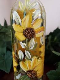 Olive Oil Dispenser Sunflowers Hand Painted On Glass Etsy Olive Oil Dispenser Oil Dispenser Oils