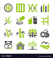 Bamboo Icon Set Vector And Illustration Download A Free Preview Or High Quality Adobe Illustrator Ai Eps Pdf A Pictogram Design Icon Design Inspiration Icon