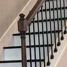 Iron Stair Balusters Modern Rectangle Metal Spindles For Etsy Iron Stair Balusters Wrought Iron Stair Railing Stair Balusters
