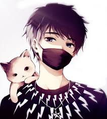 Man near torii gate wallpaper, gray temple wallpaper, landscape. Foto Anime Bad Boy Keren Otaku Wallpaper