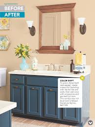 Pin By Amanda Schulz On Craft Ideas Painting Bathroom Cabinets Painted Vanity Bathroom Bathroom Vanity