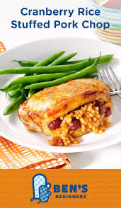 Cranberry Rice Stuffed Pork Chops Recipe Uncle Ben S Rice Recipes Recipe Recipes Cooking Cooking Lessons