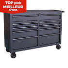 Rolling Tool Storage Cabinet w/ 9 Drawers, Black, 52-in Mastercraft