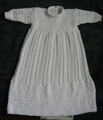 Knit with 8 skeins of plymouth yarn® encore® tweed using u.s. Monogrammed Gansey Christening Gown Judy S Knitting Page