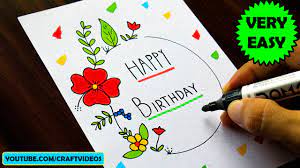 Remix it to make it your own. Birthday Card Drawing Easy Youtube