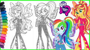 6 karakter my little pony yang paling favorit dan cara tepat mewarnainya. Mlp Equestria Girls Coloring Pages Mewarnai My Little Pony Equestria Girls Youtube