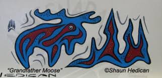 Grandfather Moose Shiprock Art Traditional