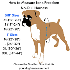 freedom no pull dog harness sizing chart