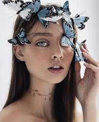 Butterflies Portrait Blackandwhiteportraitswomen Creative Portrait Beauty Portrait Portrait Photography