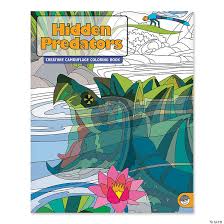Make a coloring book with wildlife predator animal for one click. Hidden Predators Coloring Book Mindware