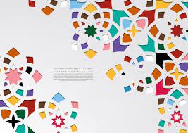 Premium Vector Modern Arabesque Pattern Colorful Texture Background Vector