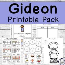 God called gideon to lead the people out of oppression, but gideon was hesitant and fearful. Gideon Printable Pack Simple Living Creative Learning