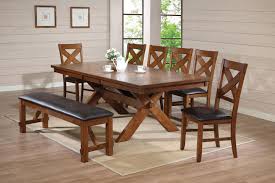 Chair seat height describes the measure from the floor to the if your table has an apron, there should be 7 of space between the top of the seat and bottom of the apron. Acme Furniture Apollo Standard Height Dining Set With Trestle Table And Mixed Seating Rooms For Less Table Chair Set With Bench