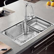 single bowl kitchen sink and faucet