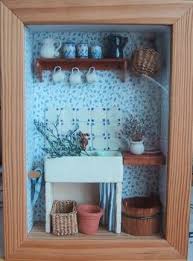 Miniatures And Dollshouses Kitchen Corner With Old Sink Maison De Poupee Mobilier En Miniature Maison De Poupee En Carton