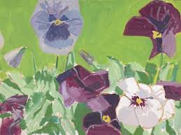 Painting flowers can be fun for a lot of people. Pansies Alex Katz 1967 Tate