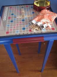 Scrabble Table Scrabble Crafts Scrabble Game Diy Games