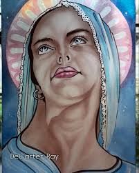 Glass frit painting after second firing