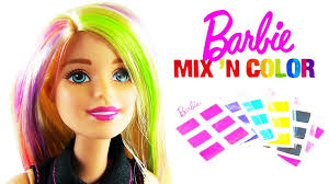 Barbie Sac Boyama Seti Mix N Color Hairstyling Doll Barbie Sac Renkler