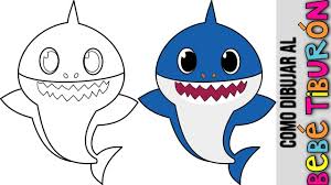 Baby Shark Para Colorear