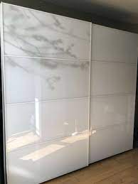 I'm squeezing my brain with no luck to try to create a wardrobe using a 2 metres wide ikea pax wardrobe with sliding doors and adding to one side a 50cms pax unit with hinged door. Ikea Wardrobe Pax 2 5mt White Glass Sliding Doors With Feng Shui Design Ebay Ikea Wardrobe Ikea Wardrobes Sliding Doors Ikea Sliding Wardrobes