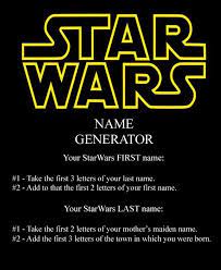 Fem Mew Nist Name Generator Star Wars Star Wars Characters