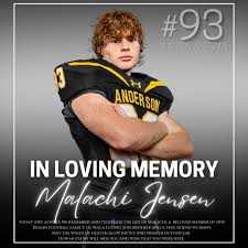 Our hearts are heavy as we mourn the loss of Malachi Jensen. #93 Trojans Forever.