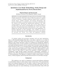 If you already have a couple of plants and unique. Pdf Qualitative Case Study Methodology Study Design And Implementation For Novice Researchers