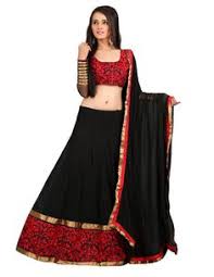 Black And Red Combination Designer Saree This Is An Ultimate Black And Red Color Combination Of Lehenga Choli And The Material Is Superb Quality Georgette And Red Lehenga Choli Lehenga Designs Lehenga