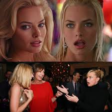 Margot Robbie meets her doppleganger Jaime Pressly for the first time. :  rpics