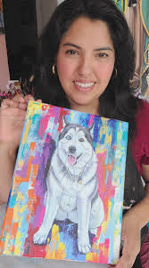 Pinto un retrato de una perrita mientras les hablo de la tecnica pictórica  que realice y los invito a dejar su última obra pintada del año, así nos  hacemos virales todos 💚✌👍, #arte #tutor #creatividad ...