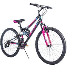 Huffy 26 Trail Runner Womens Mountain Bike Black And Pink Walmart Com Bike Ride Pink Bicycle Bicycle