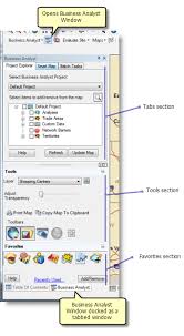 Business Analyst Window Arcmap Documentation