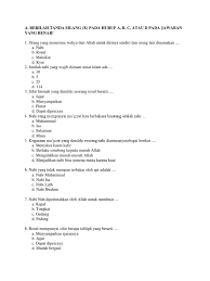 Jan 28, 2017 · soal uts siroh kelas 2 semester 2/ genap 2017.download dan dapatkan soal latiahn uts siroh kelas 2 sdit/ mi ( madrasah ibtidaiyyah ) semester 2/ genap untuk berlatih ulangan uts genap tahun 2017 terbaru sesuai dengan kurikulum ktsp yang dilengkapi dengan kunci jawabannya dan terdiri dari soal pilihan ganda/ pg dan isian sebanyak 30 soal. Soal Uts Ganjil Sirah Nabawi Kls 7 1920 Copy Docx