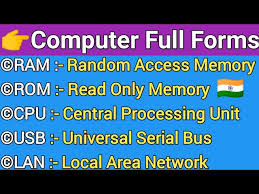 But along with its basic use, today it does a lot more than that Computer Gk Gs Full Form Of Lan Pan Www Atm Wan Cpu Ram Rom Alu Usb Url Isp Http Html Cd Dvd Led Crt Youtube