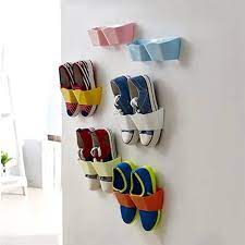 Diy wall mounted shoe shelf. Creative Three Dimensional Wall Mounted Hanging Shoe Rack With Paste Diy Combination Shoe Storage Rack Shoe Racks Organizers Aliexpress