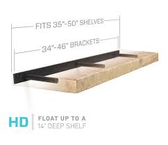 floating shelf brackets engineered for 36 through 48 inch shelves our patented hardware will sup diy smoked glass