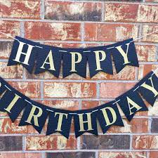 Happy Birthday Banner Black And Gold Banner Personalized Etsy In 2021 Diy Birthday Banner Happy Birthday Banners 40th Birthday Banner
