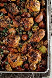 Spanish Chicken With Chorizo And Potatoes From Nigella Lawson Via Pickyin Simple One Pan Dinner Recipes Chorizo And Potato Food