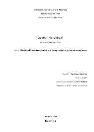 Teren pentru care defunctul vanzator o.d. Doc Drept Civil Uzucapiunea Valeria Movilean Academia Edu