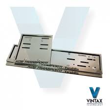 INOX okviri sa graviranim natpisom – klasični – VINTAX shop