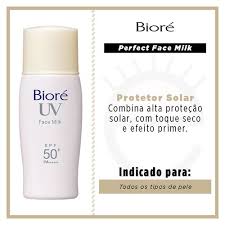 Biore uv perfect protect milk moisture 50ml spf50+ pa+++ sunscreen. Protetor Solar Facial Biore Face Milk Uv Perfect 50 Fps Epoca Cosmeticos