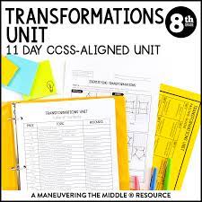 Maneuvering the middle llc 2016 slope and rate of change. Transformations Unit 8th Grade Ccss Maneuvering The Middle