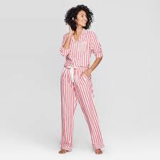 Womens Plaid Perfectly Cozy Flannel Pajama Set - Stars Above Red M Womens Size Medium Cozy Flannel Flannel Pajama Sets Striped Pajama Pants