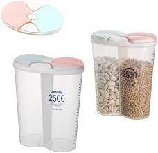 Airtight food storage containers, vtopmart 7 pieces bpa free plastic cereal containers with easy lock lids, for kitchen pantry organization and storage, include 24 labels 4.6 out of 5 stars 19,474 $27.99 $ 27. Buy Cereal Storage Container Airtight Food Storage Container Bpa Free Plastic Cereal Dispenser Large Kitchen Storage Keeper With Lids And Compartments For Grain Sugar Snacks 2 5l 2cells Online In Poland B092w324rp