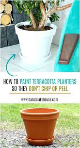 But sometimes a bit of variety is needed. How To Paint Terracotta Planters So They Don T Look Painted Dans Le Lakehouse Diy Terra Cotta Pots Painted Terracotta Pots Terracotta Planter