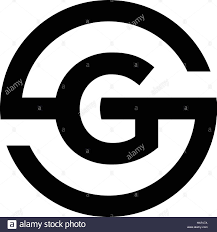 letter s symbol combination with g stock vector art