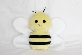 Yellow Bumble Bee Plush Toy Bee Toys Bee Nursery Animal Babies Toys